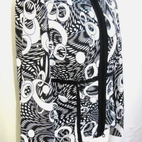 VTG BnW Abstract Print Jacket - Picture 3 of 11